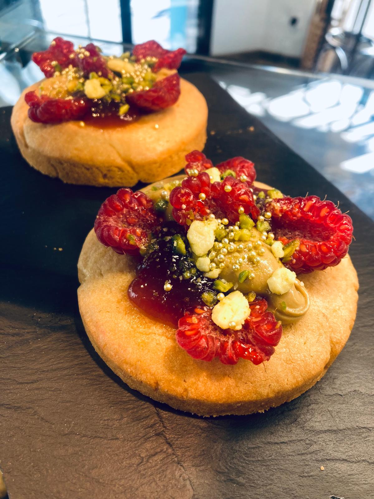 Cookie framboise et pistache